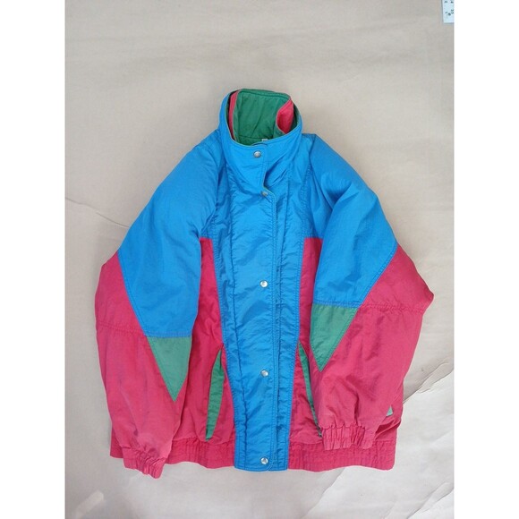 Vintage Glacial Fog By London Fog Red Blue Green Ski Jacket Women's Medium - Picture 1 of 7